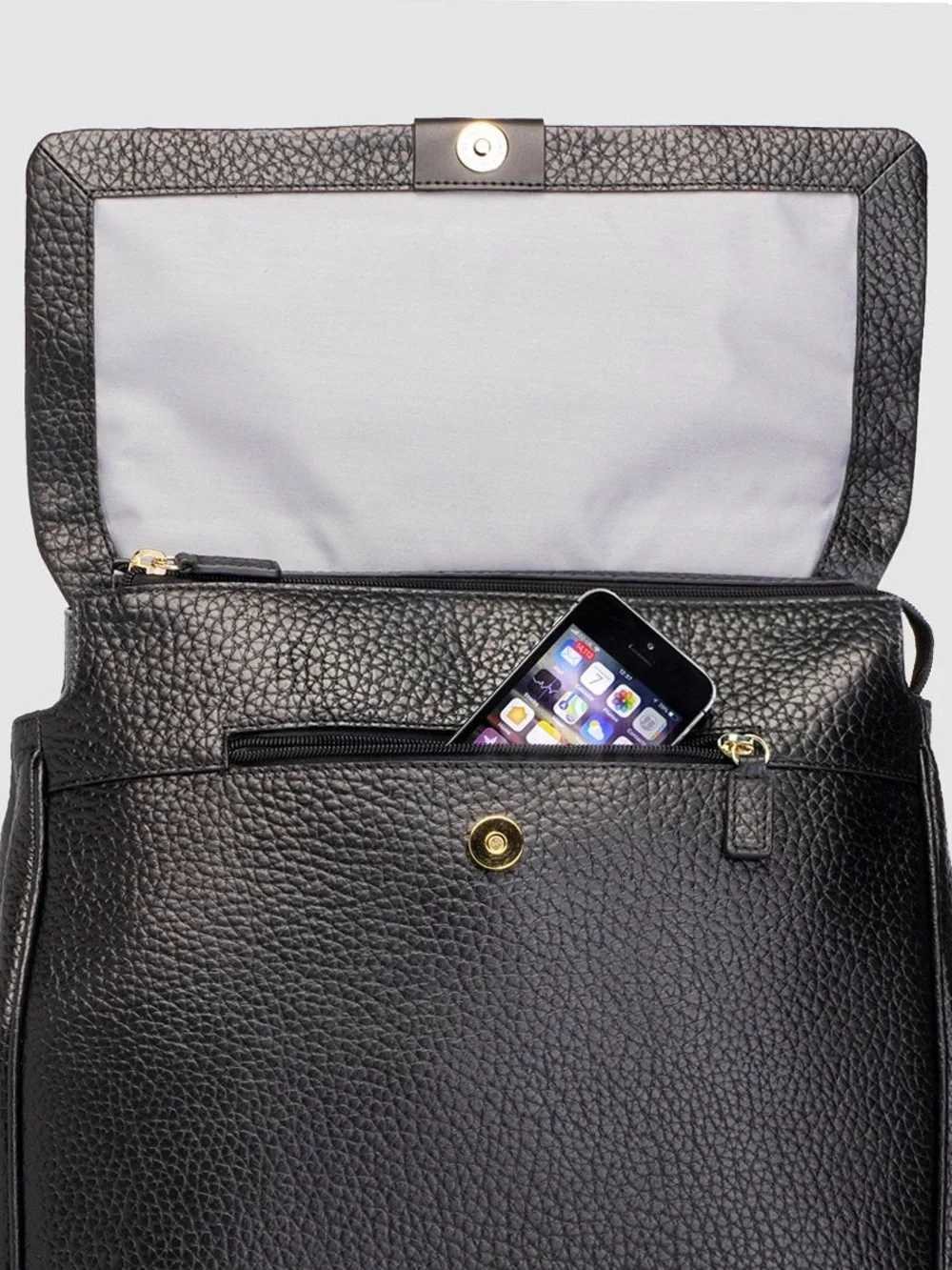Storksak London Pebbled Leather Convertible Diaper Bag Backpack Maternity Baby